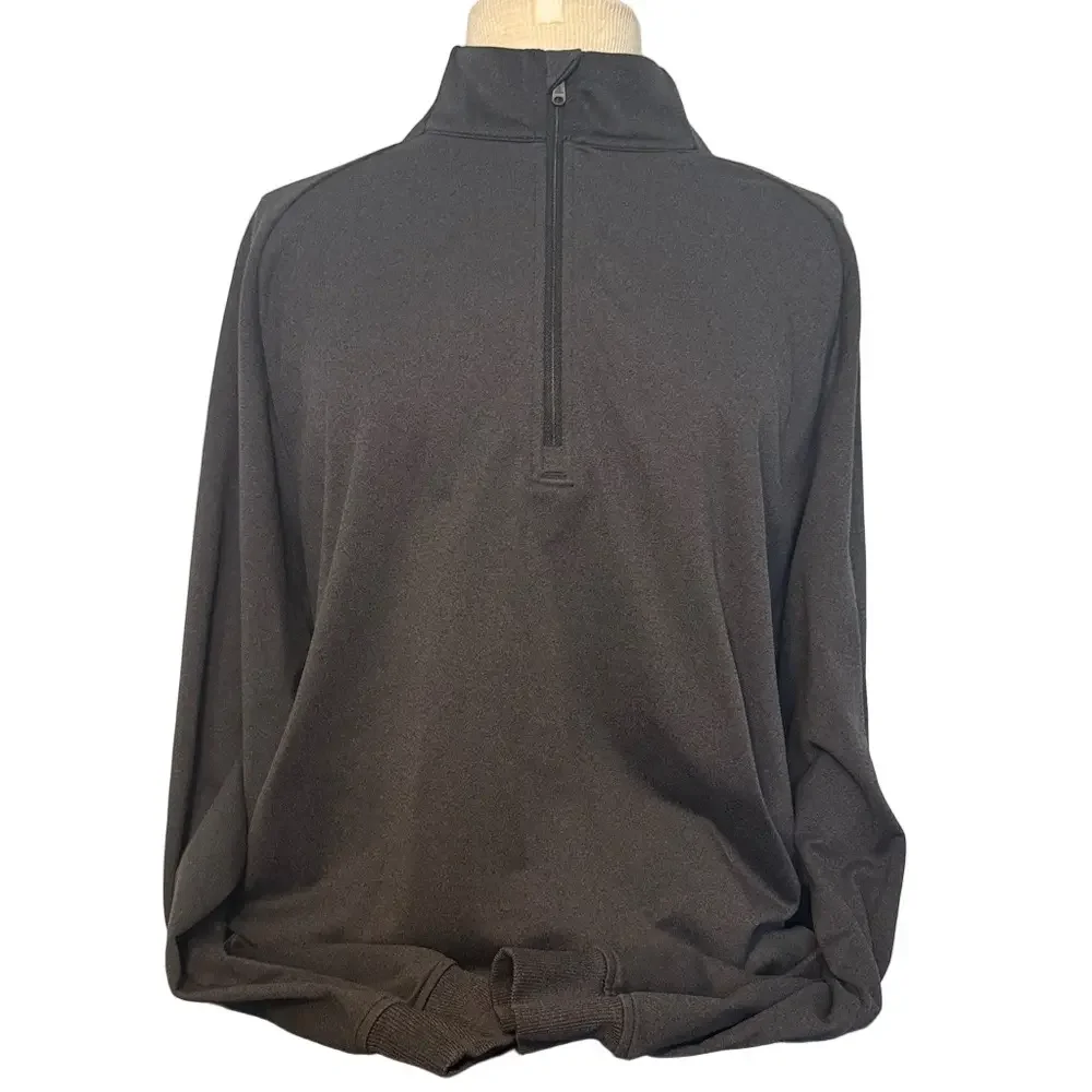 Adidas Black Quarter Zip Pullover Men’s Athletic Performance Sweatshirt Size L